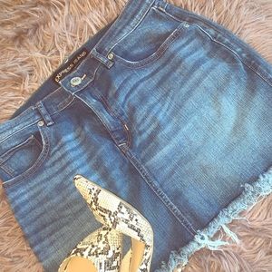 Jean mini skirt